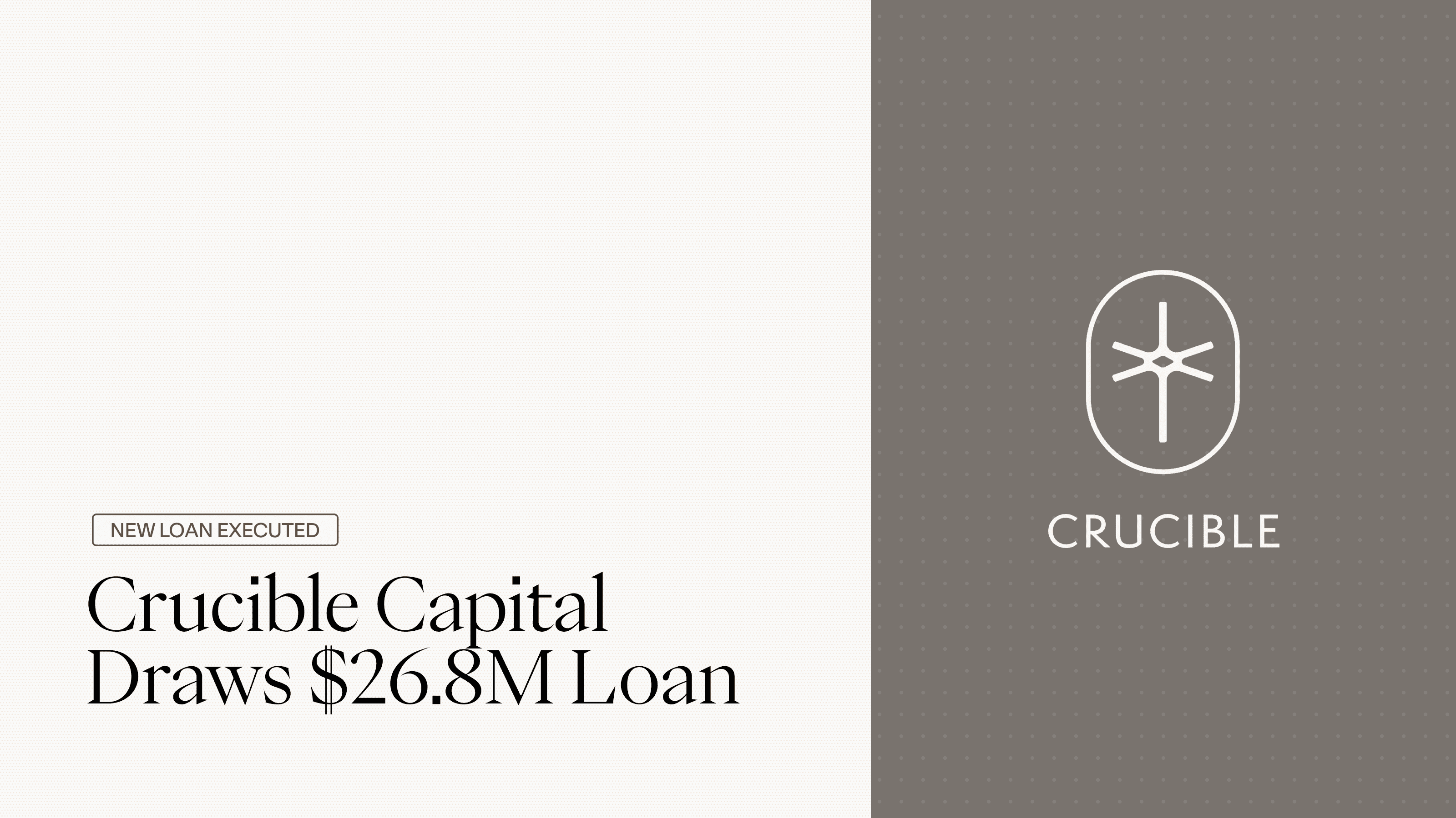 Crucible Capital Draws $26.8M Loan from USD.AI
